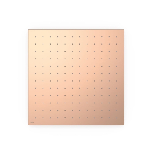 TRES deszczownica podtynkowa sufitowa 405x405 mm, 24-k matowe różowe złoto