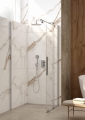 DEANTE ścianka walk-in JASMIN stal szczotkowana 80 cm stal szczotkowana