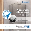 DEANTE ścianka walk-in JASMIN stal szczotkowana 80 cm stal szczotkowana