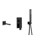 KFA LOGON zestaw natryskowy z wylewką, czarny
