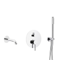 KFA MOZA zestaw natryskowy podtynkowy z wylewką, chrom