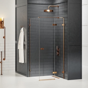 NEW TRENDY AVEXA COPPER BRUSHED 100x120 cm kabina prostokątna, szkło transparentne