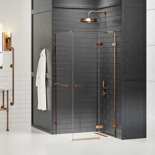 NEW TRENDY AVEXA COPPER BRUSHED 120x90 cm kabina prostokątna, szkło transparentne