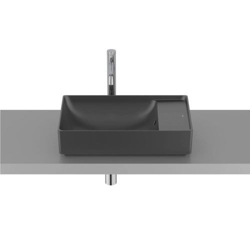 ROCA ONA umywalka nablatowa prostokątna 55cm, czarny mat