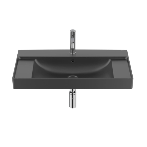 ROCA ONA umywalka ścienna 80 cm, czarny mat
