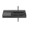 ROCA ONA umywalka ścienna 80 cm, czarny mat