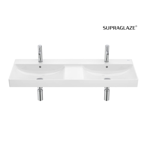 ROCA ONA umywalka ścienna podwójna 120 cm, supraglaze