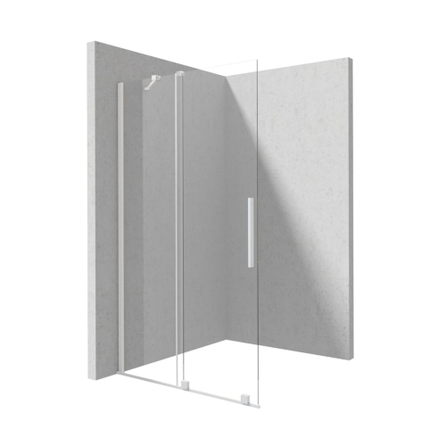 DEANTE Ścianka prysznicowa PRIZMA walk-in 80 cm bianco kolor biały