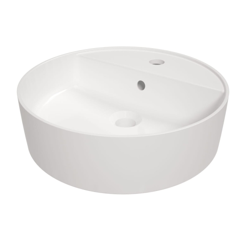 DEANTE Umywalka ROUND ceramiczna nablatowa z miejscem na baterię 420x120 kolor biały