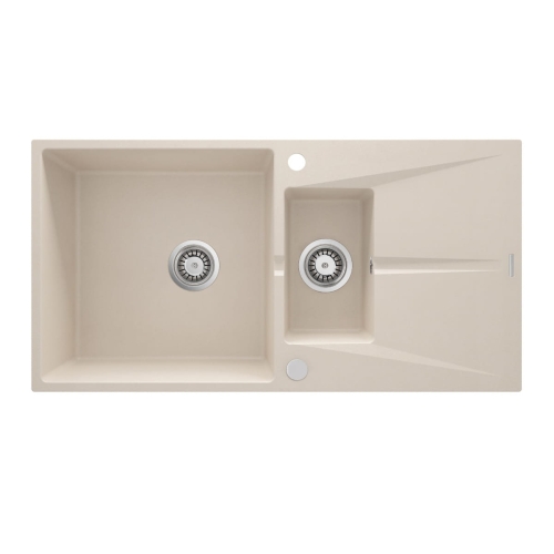 DEANTE Zlewozmywak CORIO granitowy1.5-komorowy z ociekaczem 970x500x215 kolor beż