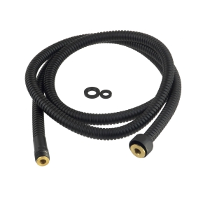 DEANTE wąż natryskowy nero do Bateria 3-otworowych, 150 cm, z nakrętka 1/2" m15 czarny
