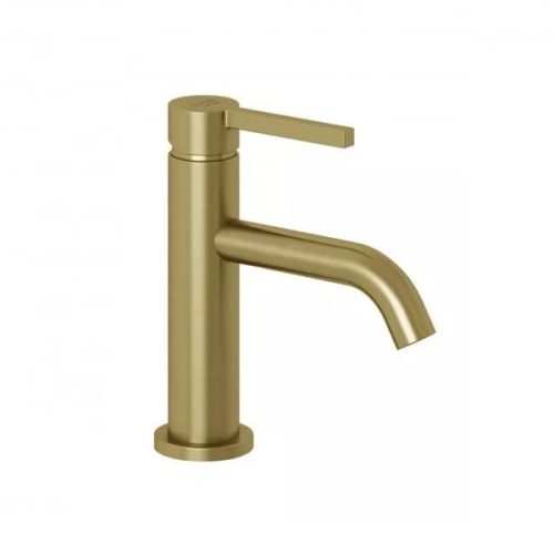 KLUDI NOVA FONTE bateria umywalkowa stojąca, złoty szczotkowany