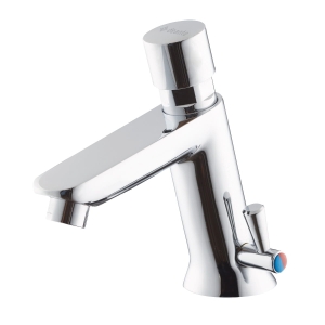 DEANTE Bateria PRESS umywalkowa czasowa z regulacją temperatury - bez zamknięcia odpływu kolor chrom