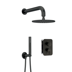 DEANTE Zestaw prysznicowy SILIA NERO podtynkowy z BOXem mieszaczowym - z głowicą prysznicową kolor czarny