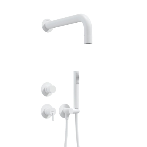 DEANTE Zestaw SILIA BLANCO natyskowy podtynkowy z główką prysznicową kolor biały