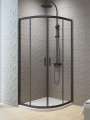 NEW TRENDY New Varia Black 80x80 cm kabina półokrągła, szkło transparentne