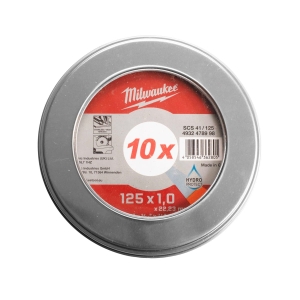 MILWAUKEE PRO+ zestaw cienkich tarcz do cięcia metalu 10 szt.