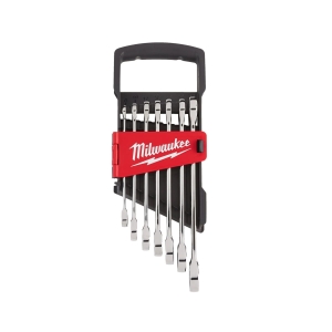 MILWAUKEE MAX BITE™ zestaw kluczy płasko-oczkowych z grzechotką 7 szt.