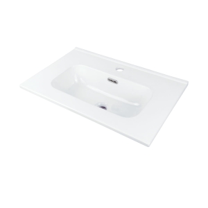 DEANTE Umywalka TUBO ceramiczna wpuszczana z miejscem na baterię - 60 cm 600x385x160 kolor biały