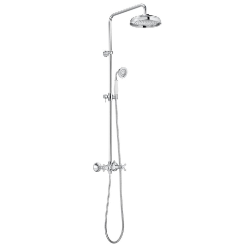 ROCA CARMEN zestaw natryskowy z baterią i deszczownicą, chrom