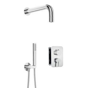 DEANTE komplet podtynkowy natryskowy silia chrom z boxem mieszaczowym 