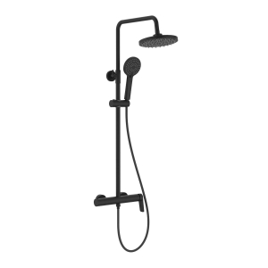 ROCA VEGA zestaw natryskowy naścienny, czarny mat