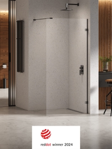NEW TRENDY EVENTA BLACK CHROME kabina prostokątna, czarna