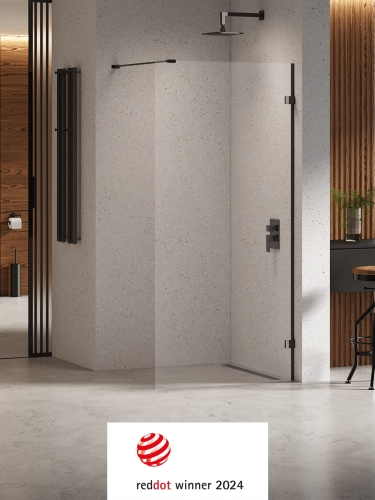 NEW TRENDY EVENTA BLACK CHROME kabina prostokątna, czarna