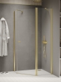 NEW TRENDY NEW SOLEO LIGHT GOLD 100 x 80 cm kabina pięciokątna, szkło przejrzyste