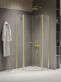 NEW TRENDY NEW SOLEO LIGHT GOLD 90 x 90 cm kabina pięciokątna, szkło przejrzyste