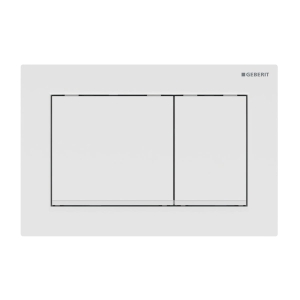 GEBERIT Przycisk uruchamiający Omega20, przedni/górny, biały-biały mat-biały, prostokątny