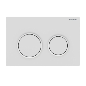 GEBERIT Przycisk uruchamiający Omega20, przedni/górny, biały mat-biały-biały mat, easy-to-clean, okrągły