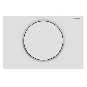 GEBERIT Przycisk uruchamiający Sigma10, przedni, biały mat, easy-to-clean, okrągły