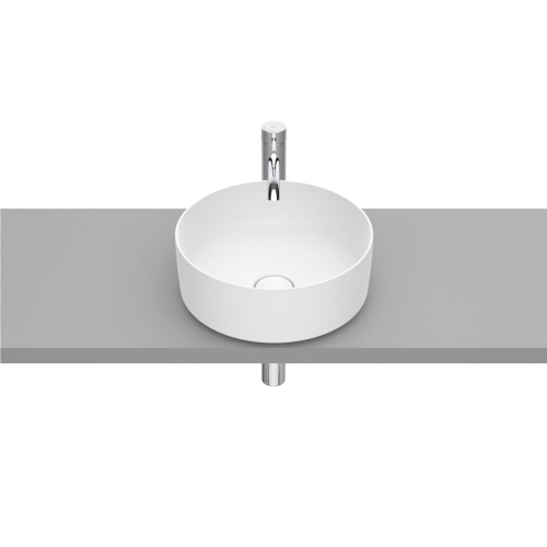 ROCA INSPIRA ROUND umywalka nablatowa 37 cm, biały mat