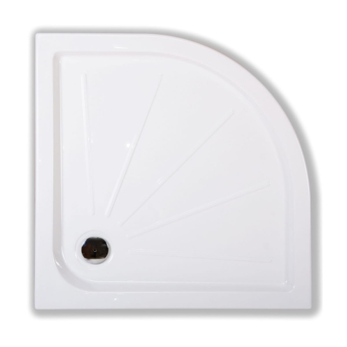 BASE PROMO brodzik półokrągły 80x80 cm, biały
