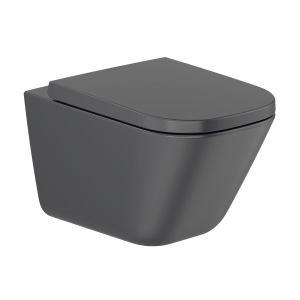ROCA GAP RIMLESS miska WC wisząca, czarny mat 