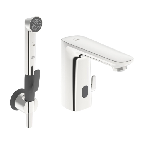 ORAS ELECTRO DIGITAL bateria umywalkowa bezdotykowa 3V Bluetooth z rączką Bidetta, chrom