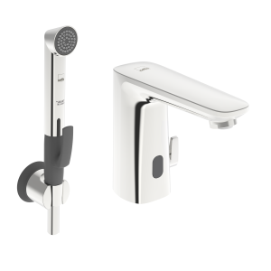 ORAS ELECTRA DIGITAL+ bateria umywalkowa bezdotykowa Bluetooth z rączką Bidetta, chrom