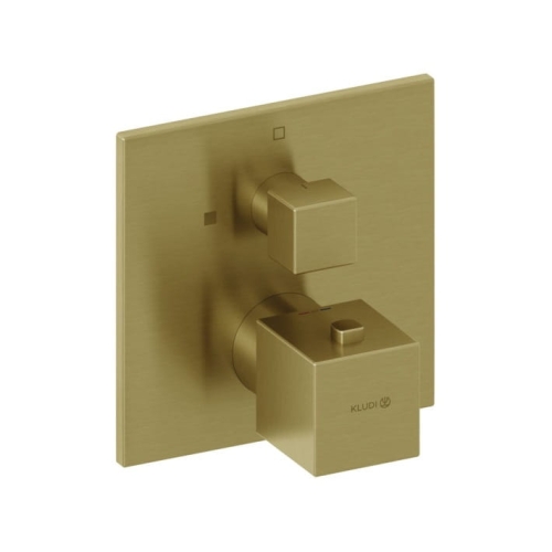 KLUDI DECUS bateria wannowo-natryskowa podtynkowa, złoty szczotkowany