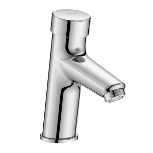 ROCA FLUENT bateria umywalkowa czasowa stojąca na wodę zmieszaną ECO, chrom