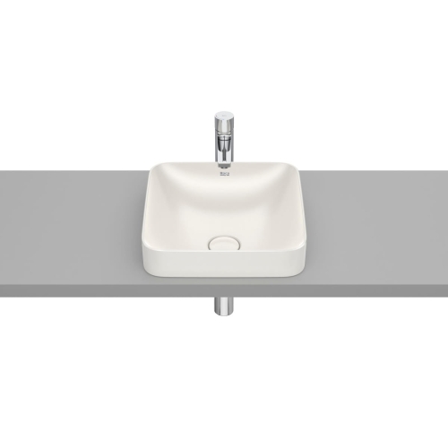 ROCA INSPIRA SQUARE umywalka wpuszczana w blat 37 cm, beżowa