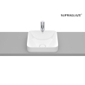 ROCA INSPIRA SQUARE umywalka wpuszczana w blat 37 cm, supraglaze