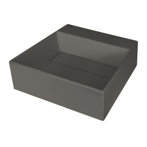 DEANTE umywalka CORREO granit antracyt/titanium z maskownicą 400x400 mm 