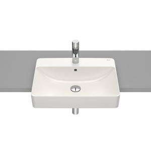ROCA INSPIRA SQUARE umywalka półblatowa 55 cm, beżowa 