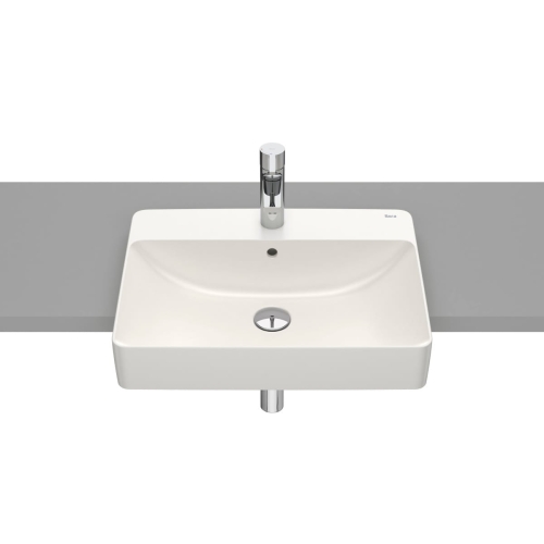 ROCA INSPIRA SQUARE umywalka półblatowa 55 cm, beżowa