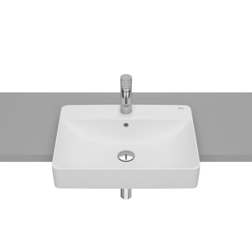 ROCA INSPIRA SQUARE umywalka półblatowa 55 cm, biały mat