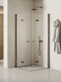 NEW TRENDY NEW SOLEO GUNMETAL kabina kwadratowa 90x90 cm, szkło transparentne