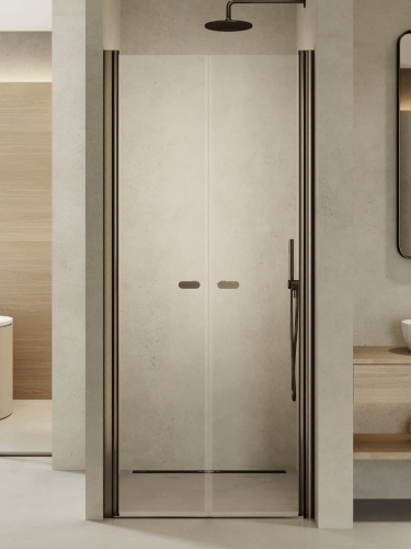 NEW TRENDY NEW SOLEO GUNMETAL BRUSHED drzwi wnękowe wahadłowe 100x195 cm