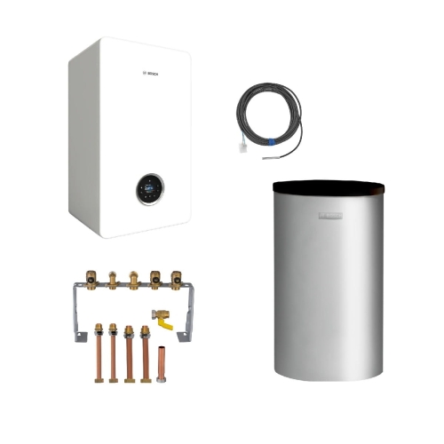 BOSCH zestaw kocioł Condens GC5700iW 24 P 23 , GZ50 + zasobnik + płyta montażowa + czujnik