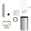 BOSCH zestaw kocioł Condens GC5700iW 24 P 23 , GZ50 + zasobnik + płyta montażowa + czujnik + wyjście kominowe + regulator